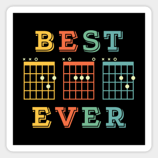 Best Dad Ever Guitar DAD Chords Tab Retro Theme Magnet